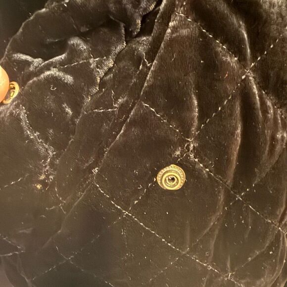 Johnny Was Silk Blend Velvet Quilted Bomber Jacket Size L - Picture 4 of 6